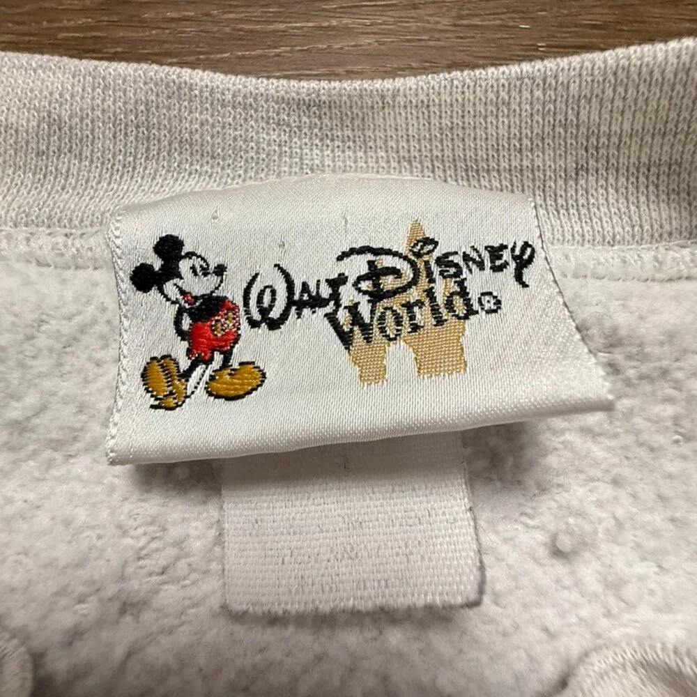 Vintage Walt Disney World Rainbow Embroidered Crewneck Sweatshirt Size Small - Picture 3 of 9
